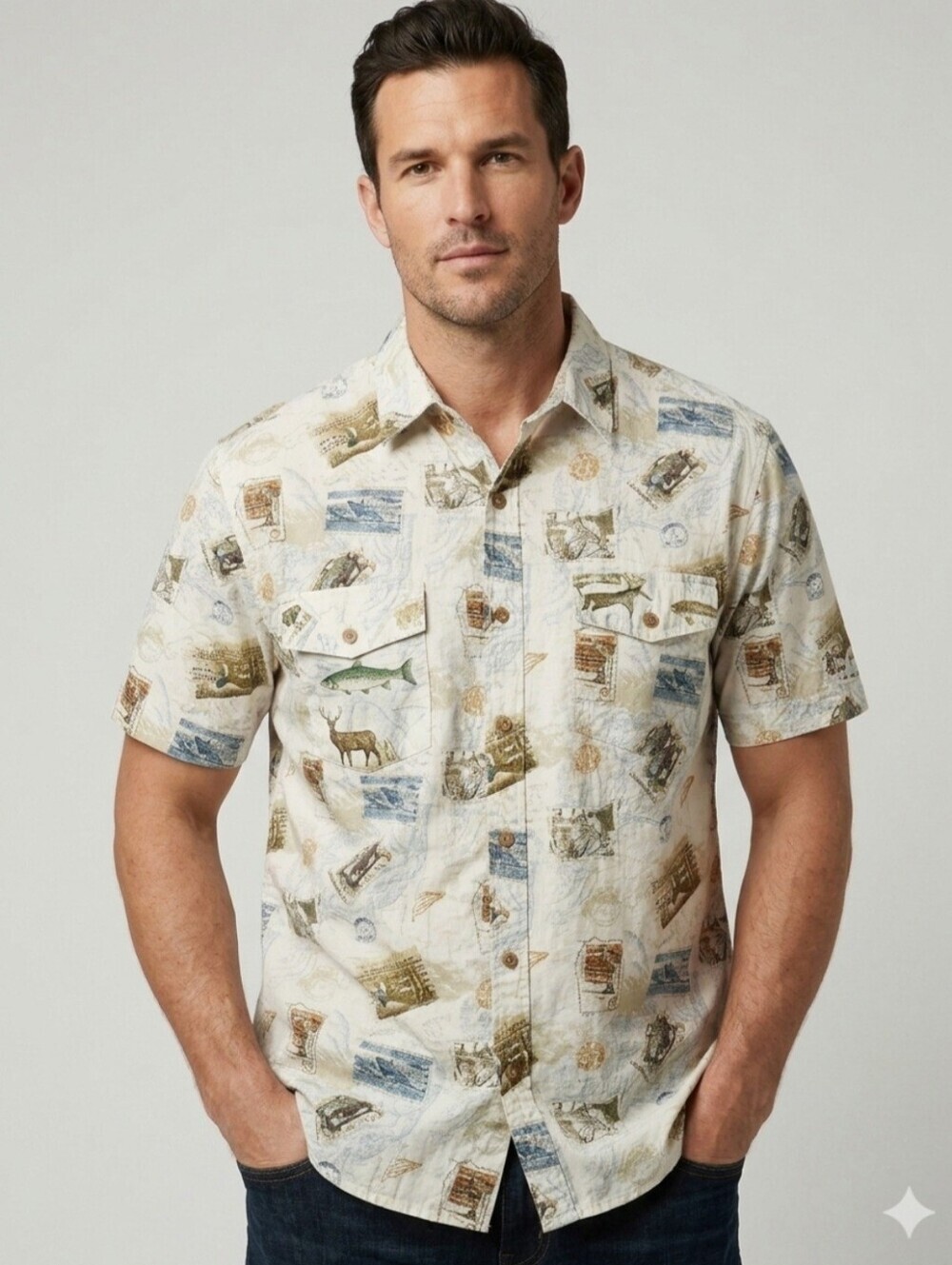 Vintage Basic Edition Wilderness Conservation Stamp Shirt  Cotton Novelty 3xlt